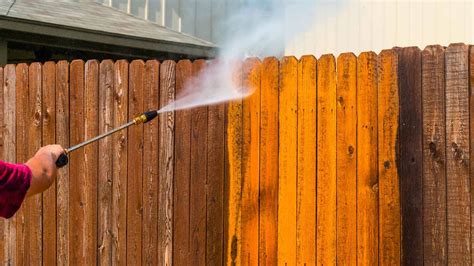 power wash and stain fence cost